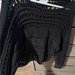Heart & Soul Black Cable Knit Sweater - Size Small